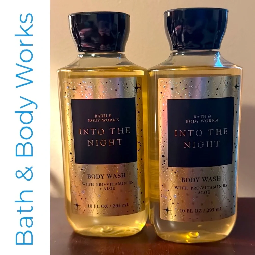 Bath & Body Works Into the Night Body Wash 2 10oz Full Size Bottles